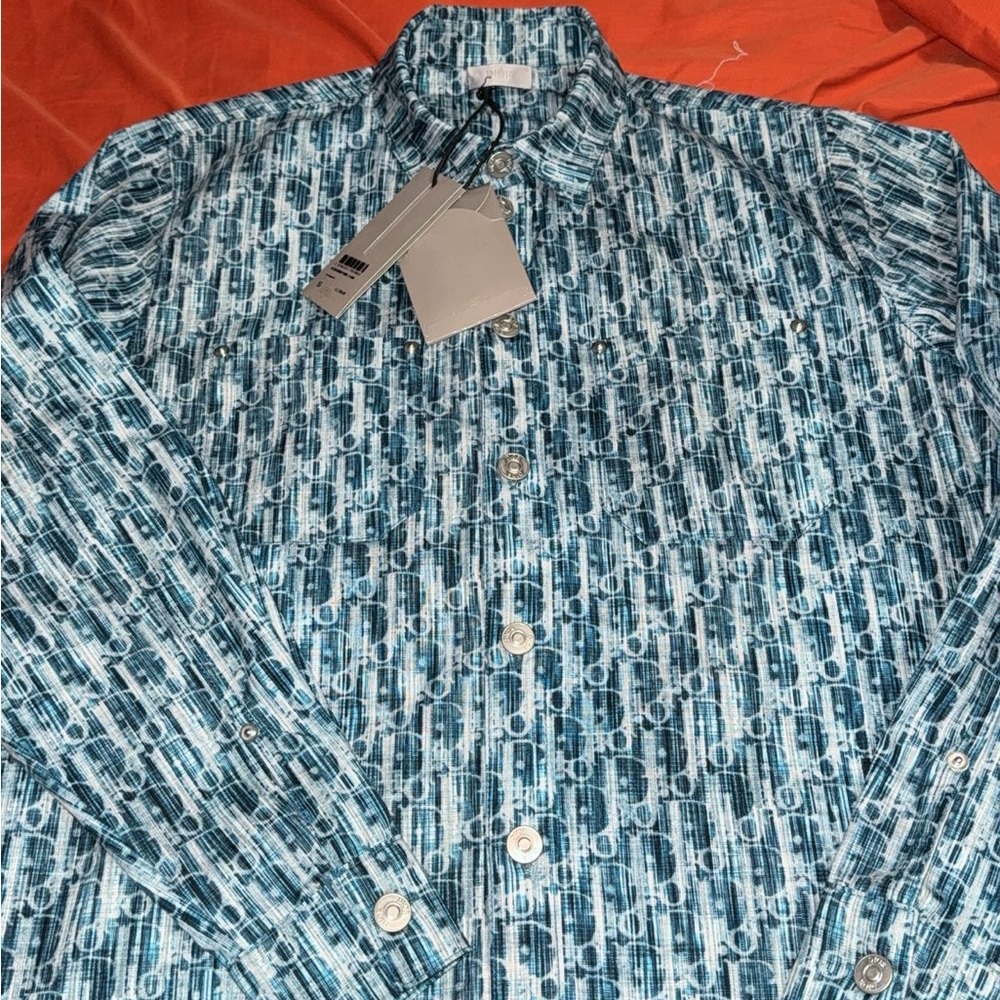 Dior Blue Patterned Shirt